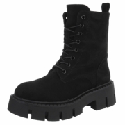 SchnA?rstiefeletten - blacksuede dama