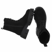 SchnA?rstiefeletten - blacksuede dama