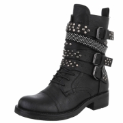 SchnA?rstiefeletten - negru dama