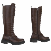 SchnA?rstiefel - brownpu dama
