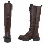 SchnA?rstiefel - brownpu dama