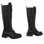 SchnA?rstiefel - negru dama
