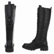 SchnA?rstiefel - negru dama