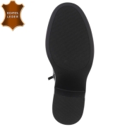 Ghete cu siret cu toc - negru dama