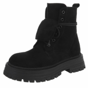 SchnA?rstiefeletten - negru dama