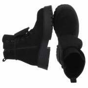 SchnA?rstiefeletten - negru dama