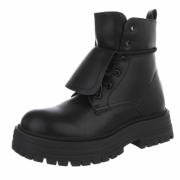 SchnA?rstiefeletten - negru dama