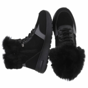 SchnA?rstiefeletten - negru dama