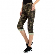 Blugi Capri- Colorful Premium - verde military dama