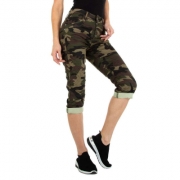 Blugi Capri- Colorful Premium - verde military dama