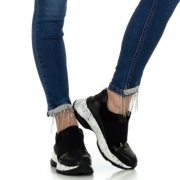 Blugi skinny talie inalta - albastru dama