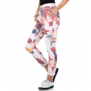 Pantaloni cu flori - Place du Jour   roz pudrat dama