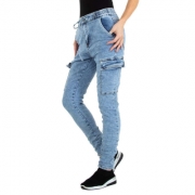 Blugi Relaxed Fit Jewwely - albastru dama