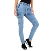 Blugi Relaxed Fit Jewwely - albastru dama