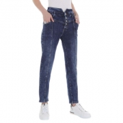 Blugi talie inalta denim Life - albastru dama