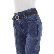 Blugi talie inalta denim Life - albastru dama
