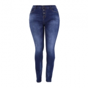 Blugi talie inalta Gallop - albastru dama