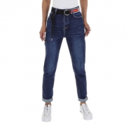 Blugi mom fit - albastru dama