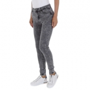 Blugi talie inalta GALLOP - gri dama