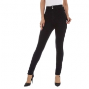 Blugi talie inalta GALLOP - negru dama