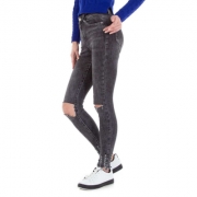 Blugi talie inalta Laulia - DK.gri dama