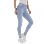 Blugi talie inalta Laulia - L.albastru dama