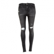 Blugi skinny talie inalta - negru dama