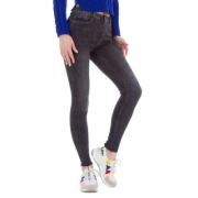 Blugi skinny talie inalta - negru dama