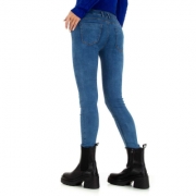 Blugi skinny talie inalta - albastru dama
