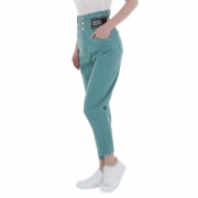 Blugi talie inalta M.Sara - verde dama