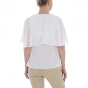 Bluza office maneca scurta - alb dama