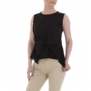 Bluza office fara maneci - negru dama