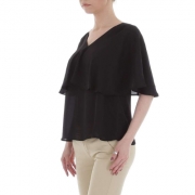 Bluza office maneca scurta - negru dama