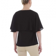 Bluza office maneca scurta - negru dama