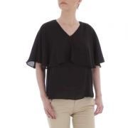 Bluza office maneca scurta - negru dama