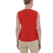 Bluza office fara maneci - rosu dama
