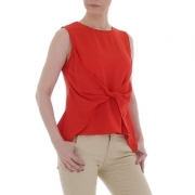 Bluza office fara maneci - rosu dama