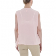Bluza office fara maneci - roz pudrat dama