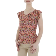 Bluza cu imprimeu - portocaliu dama