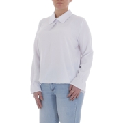 Bluza office maneca scurta - alb dama
