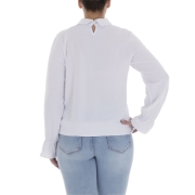 Bluza office maneca scurta - alb dama