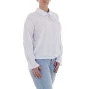 Bluza office maneca scurta - alb dama