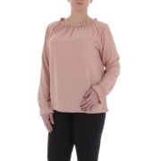 Bluza office maneca scurta - LT.roz pudrat dama