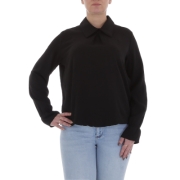 Bluza office maneca scurta - negru dama