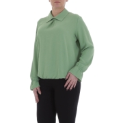Bluza office maneca scurta - verde dama