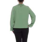 Bluza office maneca scurta - verde dama