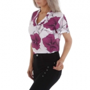 Bluza cu flori - mov dama