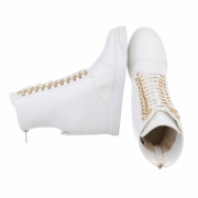 Botine cu platforma - alb dama