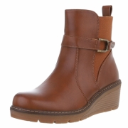 Botine platforma - bej dama