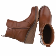 Botine platforma - bej dama